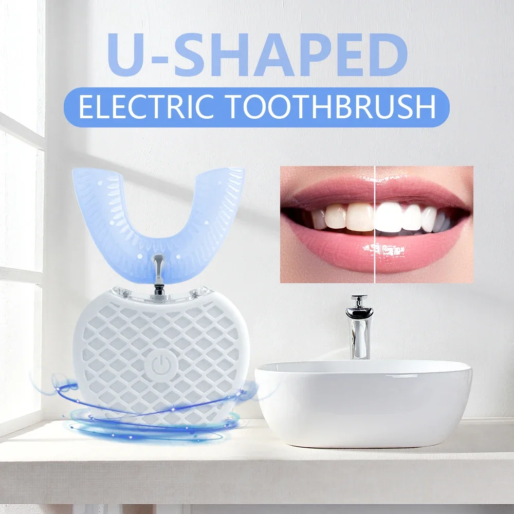 Teeth Whitening Blue Light - Sikat Gigi Elektrik Ultrasonik Dewasa, Otomatis
