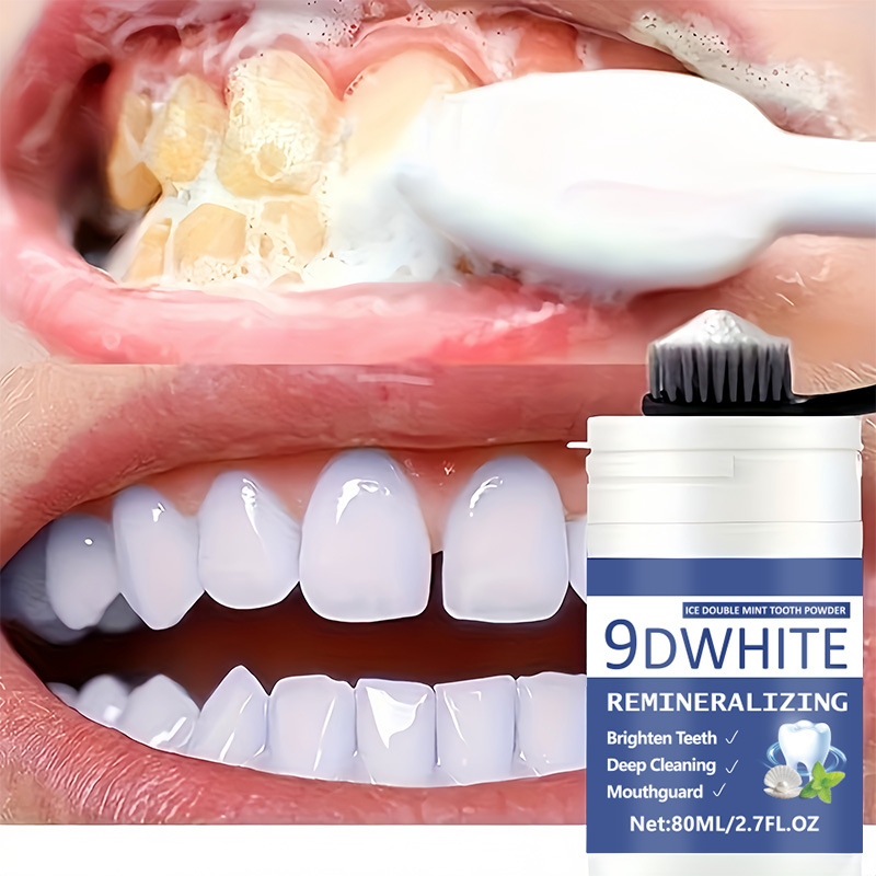 Teeth Whitening Usa - Bubuk Pemutih Gigi Ungu 9D 80ml,