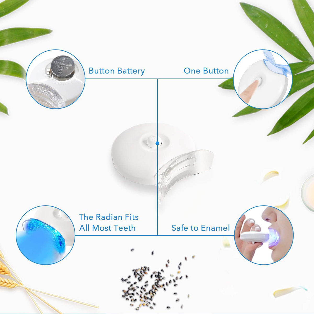 Kit pemutih gigi-5X lampu LED  - Teeth Whitening App ulasan dan harga