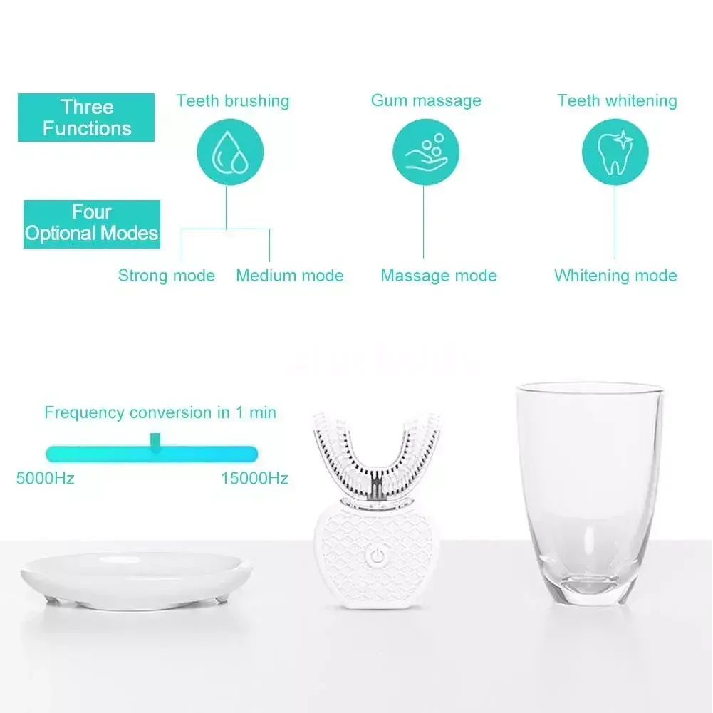Sikat Gigi Elektrik Ultrasonik - Teeth Whitening Blue Light ulasan dan harga