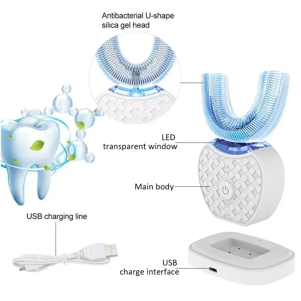 Sikat Gigi Elektrik Ultrasonik - Teeth Whitening Blue Light ulasan dan harga