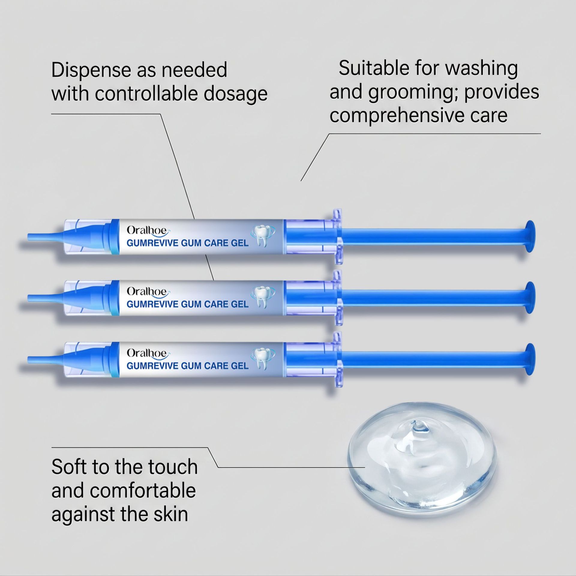 Oralhoe Gum Care Gel 3Pcs Syri - Teeth Whitening Gel Syringes ulasan dan harga