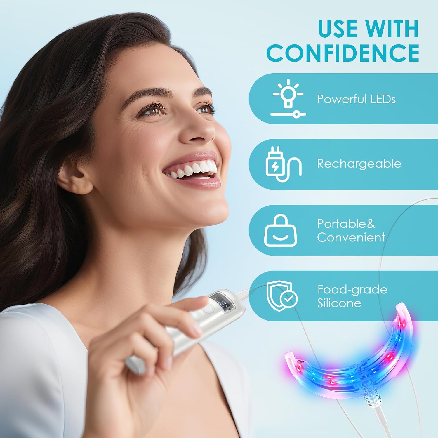 Alat Pemutih Gigi 16 LED Merah - Teeth Whitening Accelerator ulasan dan harga