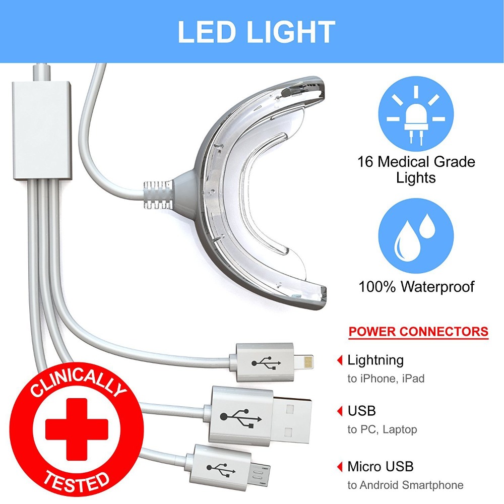 Lampu Pemutih Gigi 3 in 1, 16  - Teeth Whitening Blue Light ulasan dan harga