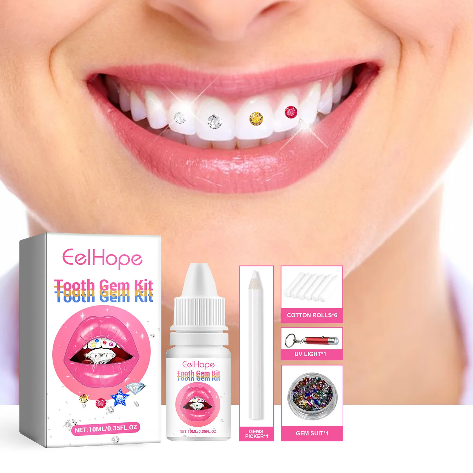 Perlengkapan Perhiasan Gigi DI - Teeth Whitening Kit ulasan dan harga