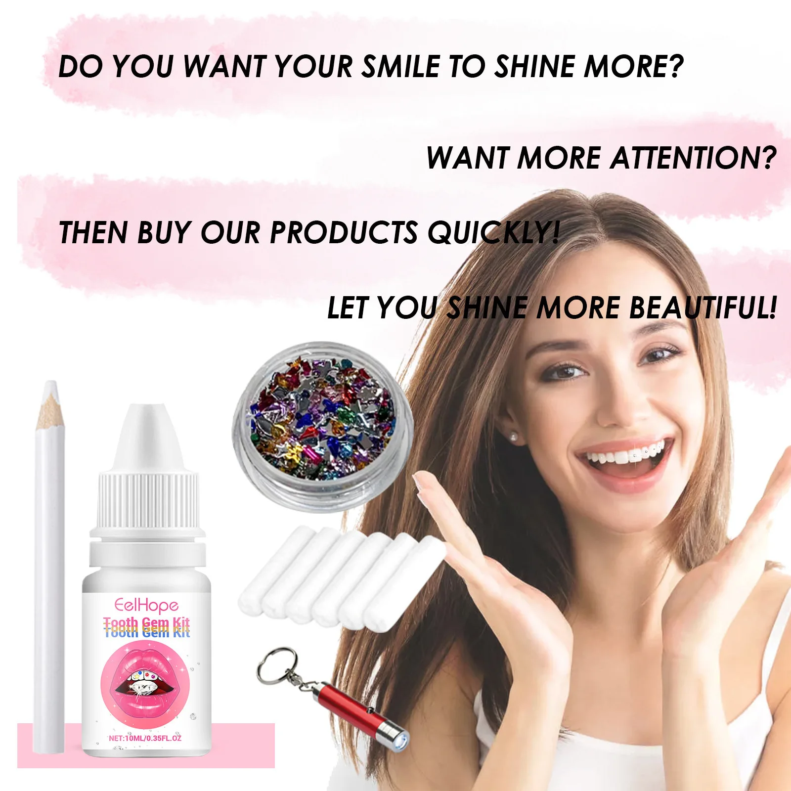 Perlengkapan Perhiasan Gigi DI - Teeth Whitening Kit ulasan dan harga