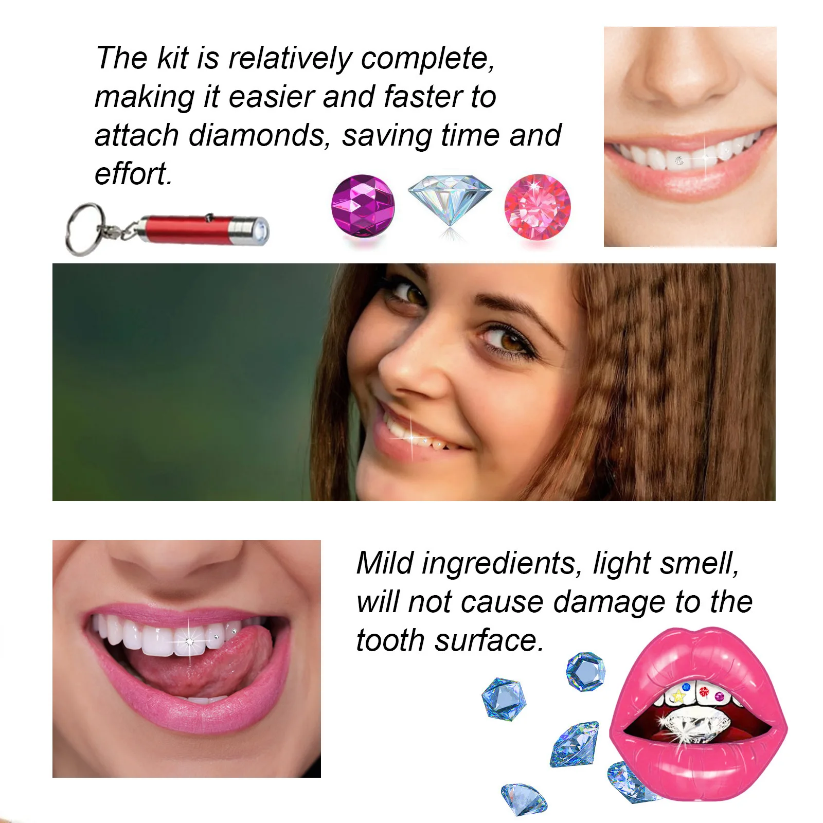Perlengkapan Perhiasan Gigi DI - Teeth Whitening Kit ulasan dan harga