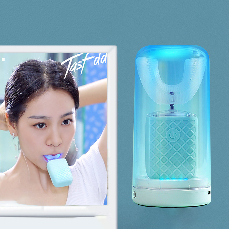 Sikat Gigi Elektrik Bentuk U 3 - Teeth Whitening Blue Light ulasan dan harga