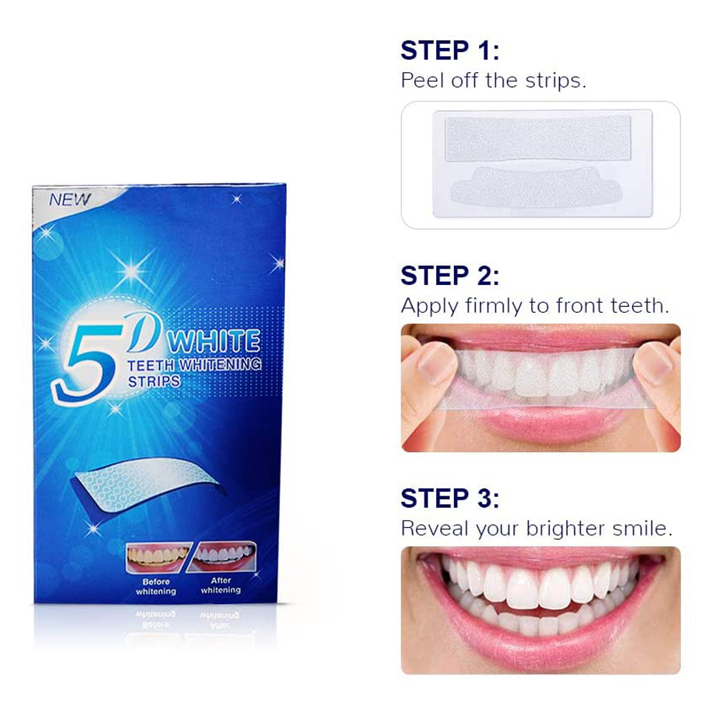 Strip Pemutih Gigi 5D Gel Pemu - Teeth Whitening App ulasan dan harga